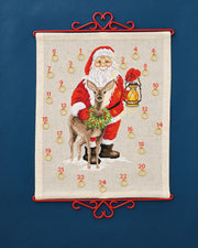 Julekalender Julemand og Rådyr - Broderikit (35×43 cm)