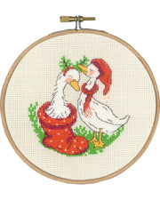 Gæs – Broderikit (Ø15 cm)