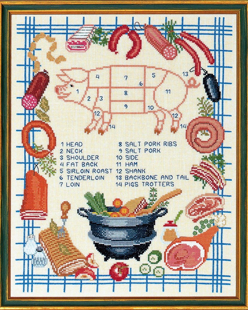 Gris Udskæring – Broderikit (34x44 cm)