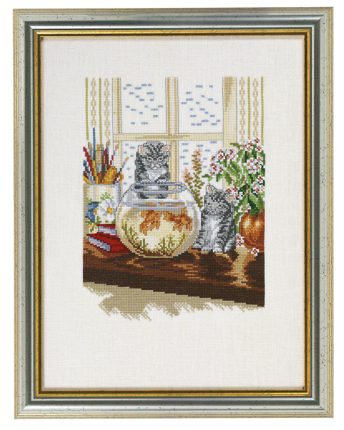 Killinger og guldfisk – Broderikit (30x40 cm)
