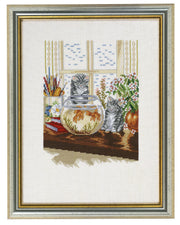 Killinger og guldfisk – Broderikit (30x40 cm)