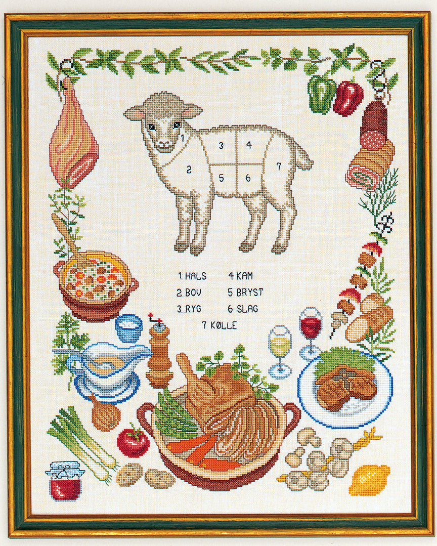 Lam Udskæring – Broderikit (40x50 cm)