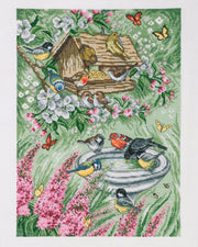 Fugle i Haven – Broderikit (37x50,5 cm)