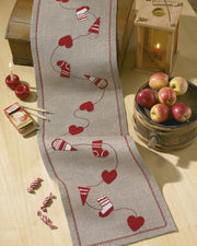 Juleløber på natur - Broderikit (33 x 116 cm)