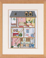 Dukkehus – Broderikit (39 x 32 cm)