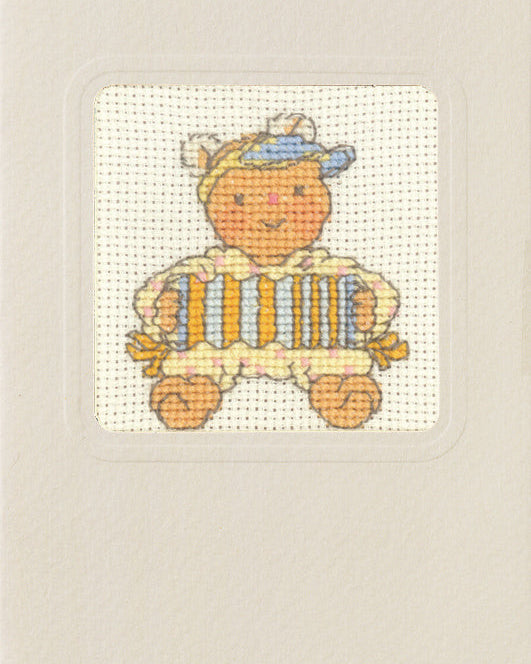 Bamsekort – Broderikit (9×13 cm)