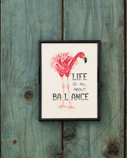 Flamingo – Broderikit (18 x 24 cm)