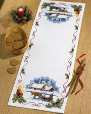 Hest & kane bordløber – Broderikit (36x100 cm)