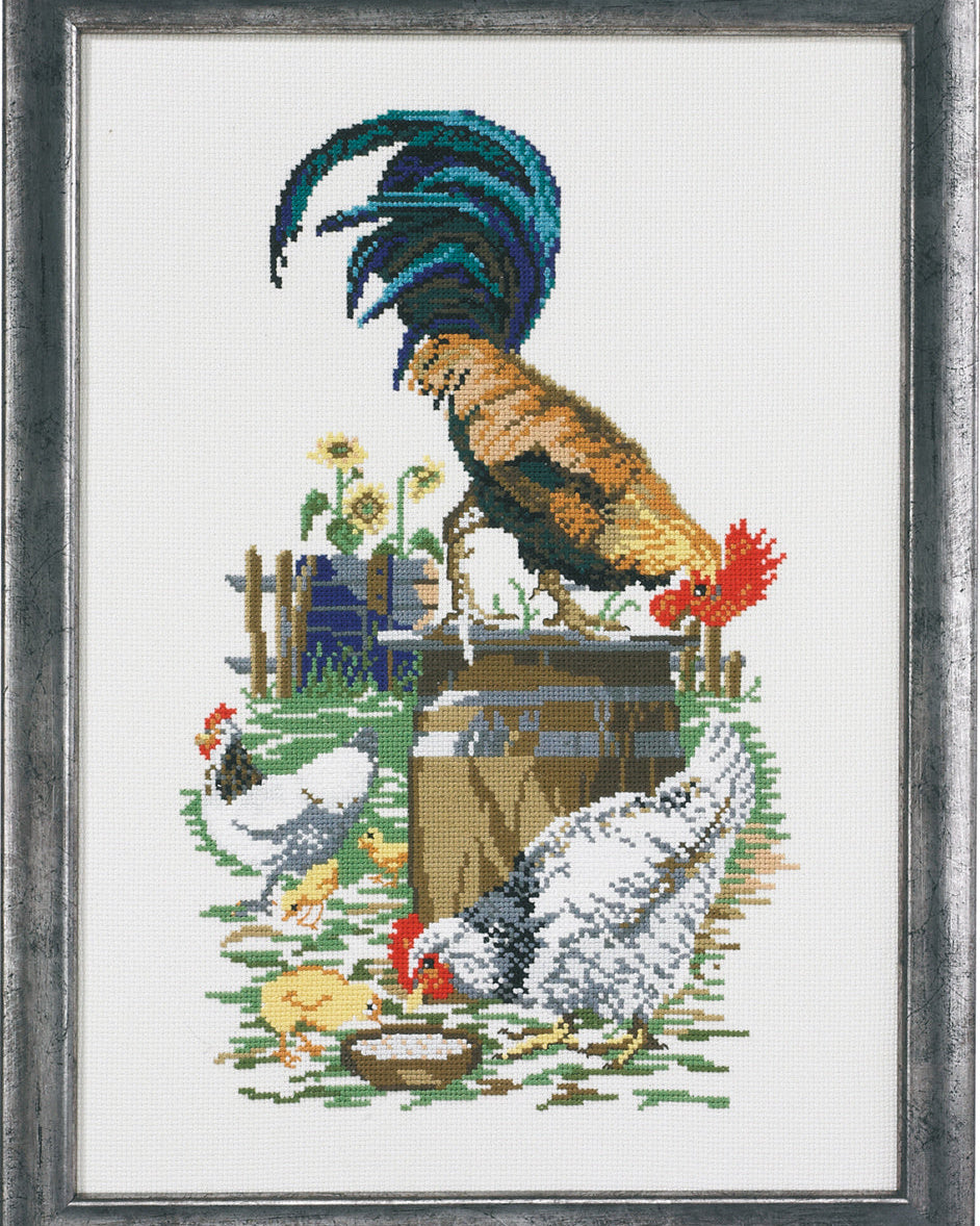 Hønsegård – Broderikit (35x25cm)