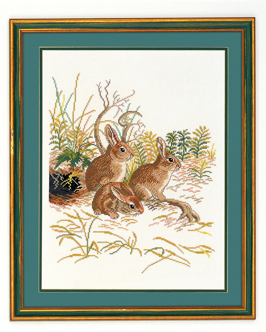 3 Kaniner – Broderikit (40x50 cm)
