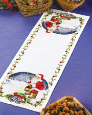 Julemand bordløber – Broderikit (35x106 cm)