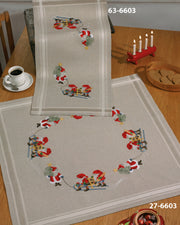 Tre nisser bordløber - Broderikit (40 x 80 cm)