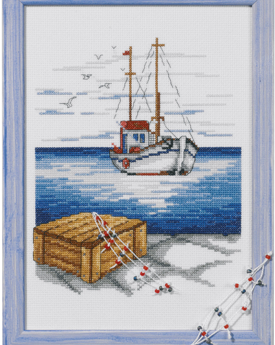 Skonnert – Broderikit (20 x 28 cm) inkl. perler