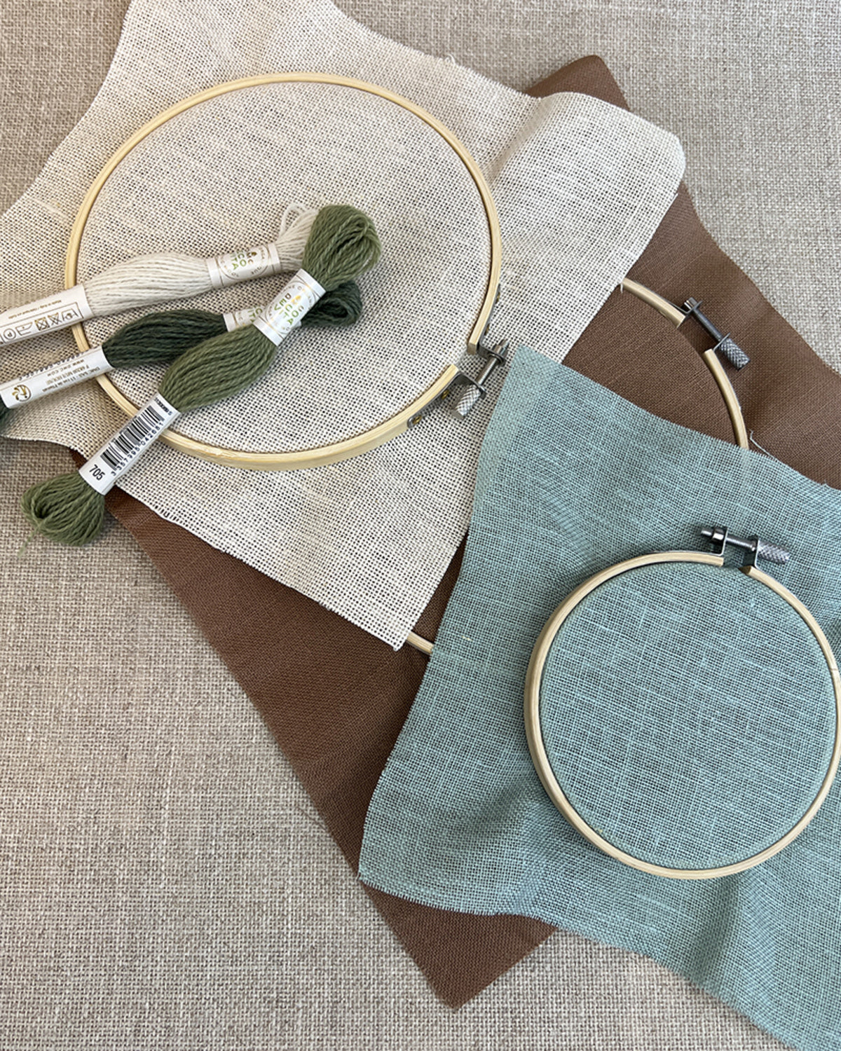 Runde Bambus Broderirammer (Ø10–Ø30 cm)