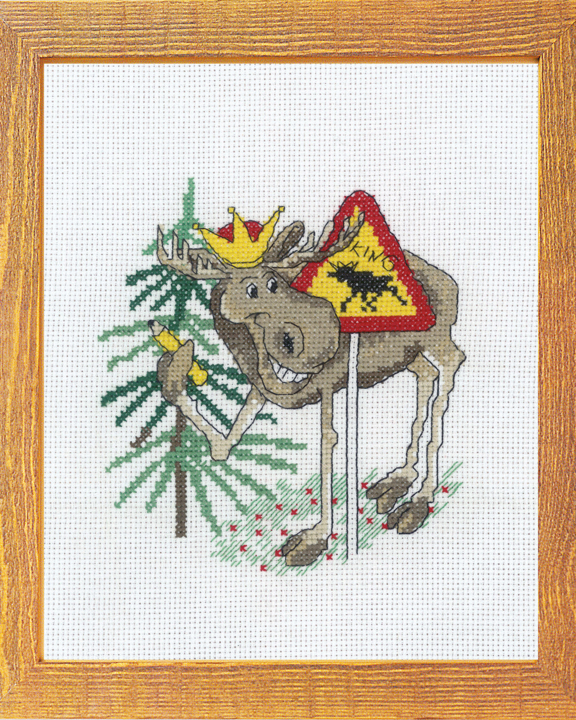 Elg “The King” - Broderikit (15×20 cm)