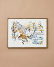 Sløruglen – Broderikit (39x29 cm)