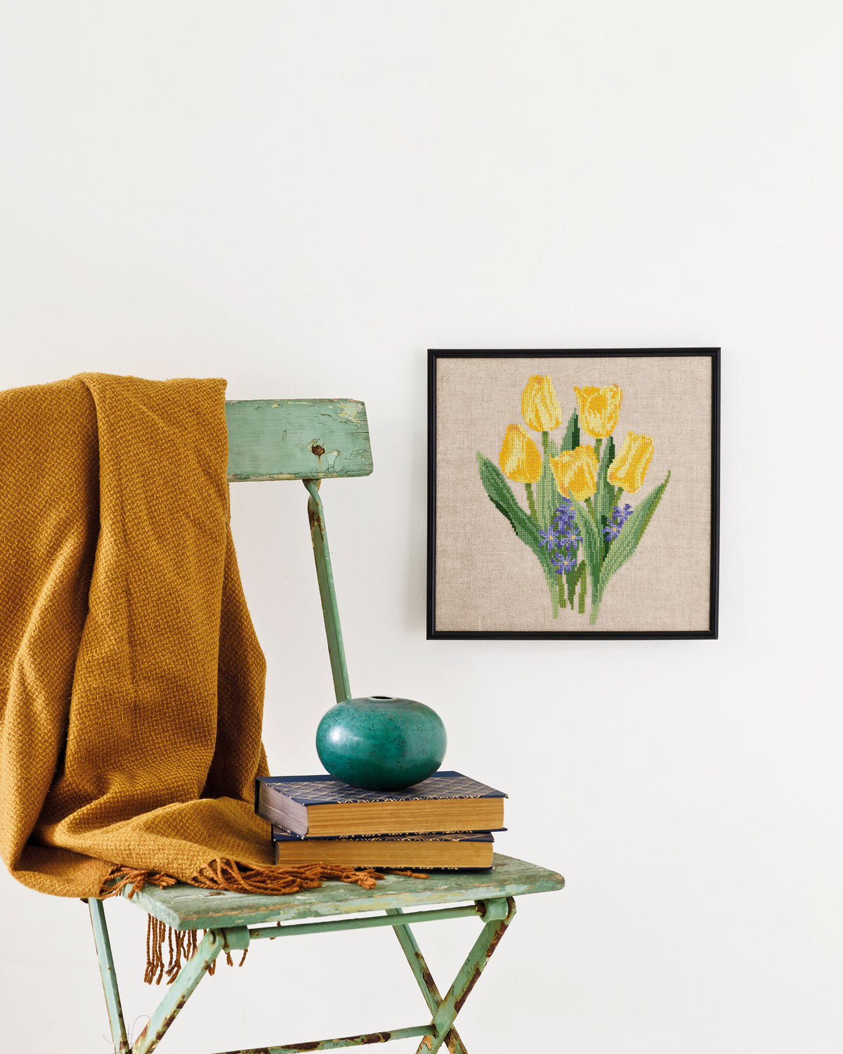 Gule tulipaner – Broderikit (20,5 x 26,8 cm)