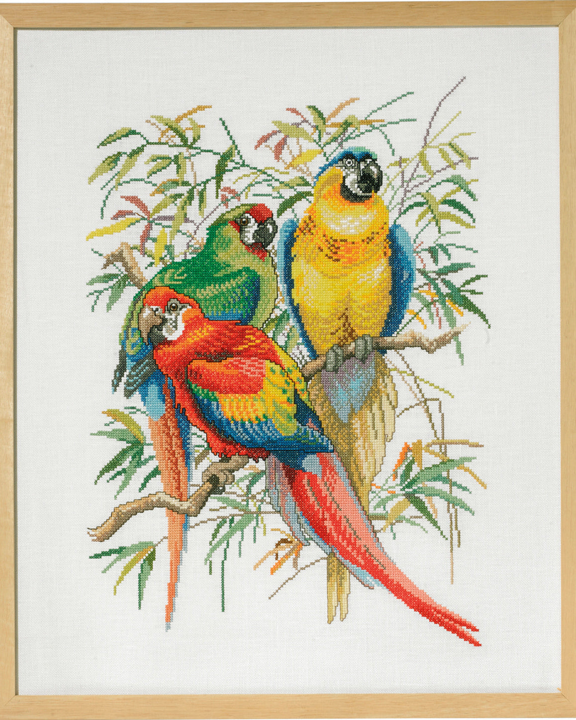 Papegøjer – Broderikit (44x54cm)