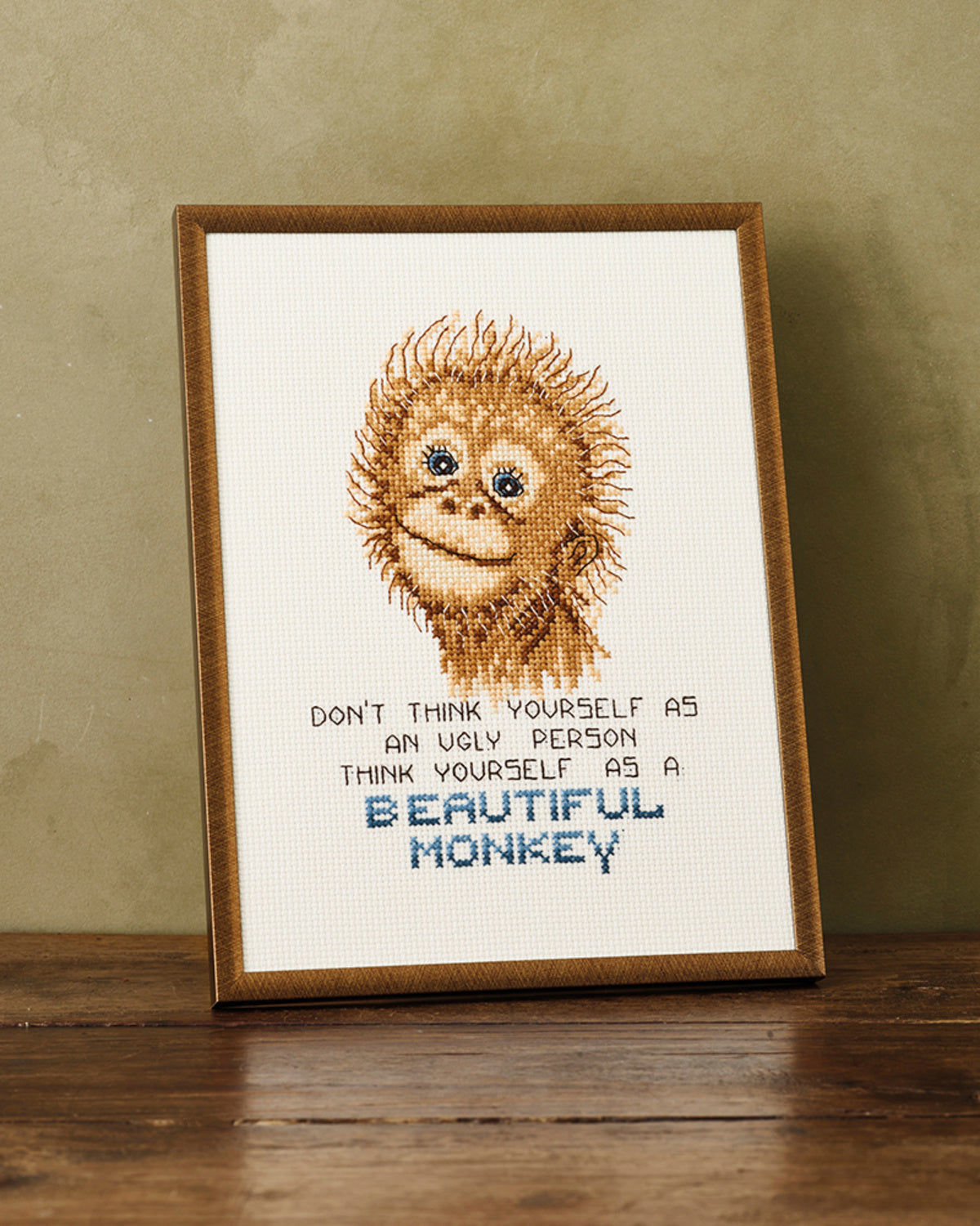 Orangutang – Broderikit (18 x 24 cm)