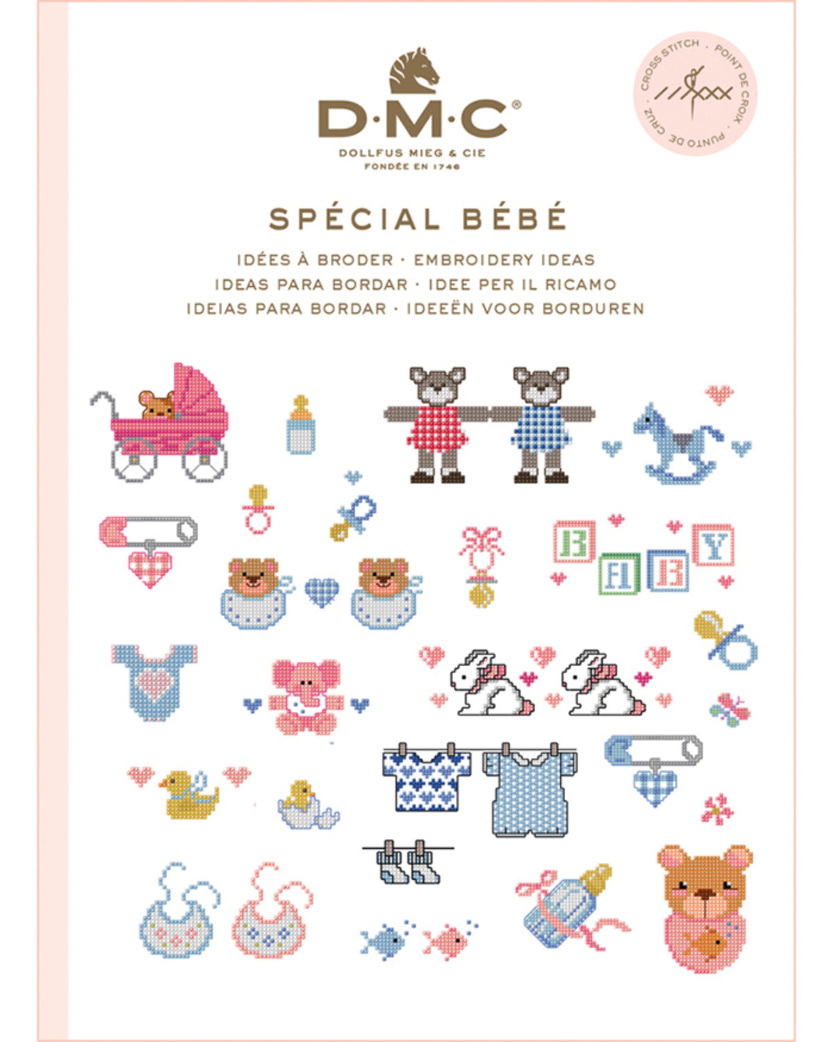 Mini DMC broderibog – Baby Motiver