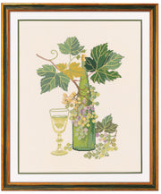 Hvidvin – Broderikit (48 x 58 cm)